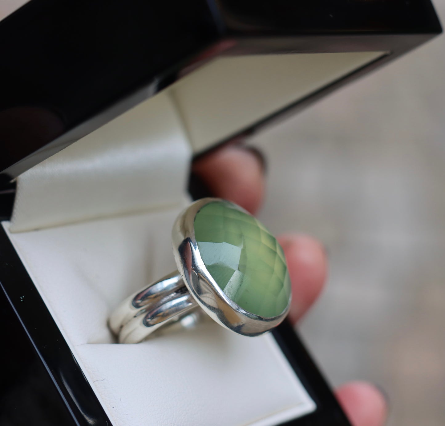 Prehnite Statement Ring