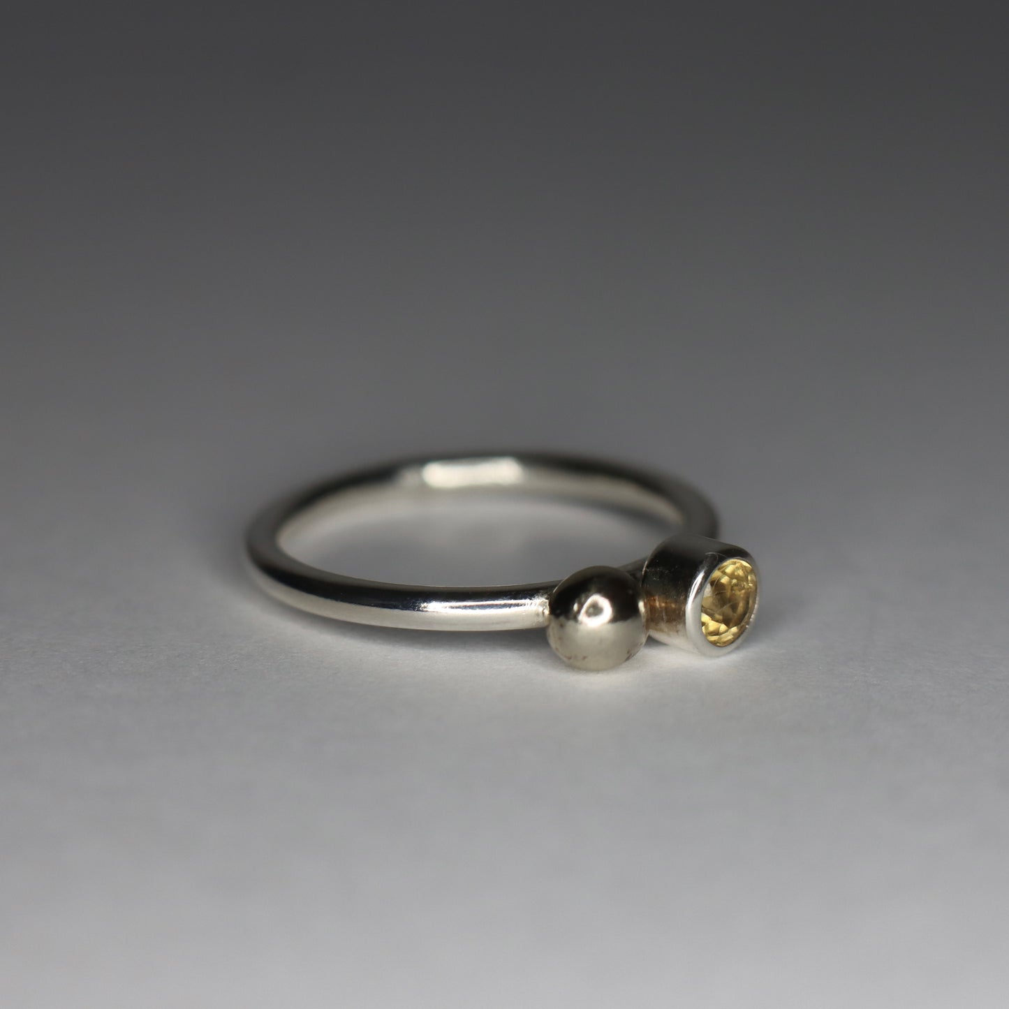 Citrine, 18ct White Gold and Sterling Silver