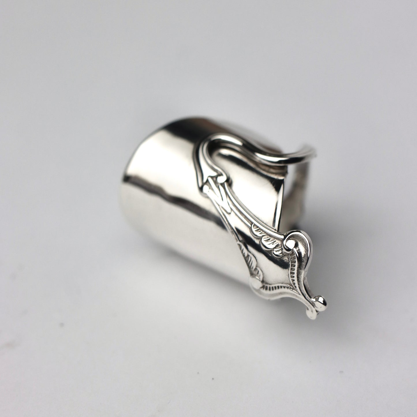 Sterling Silver Tea Spoon Ring, Birmingham, 1941     (Design A)