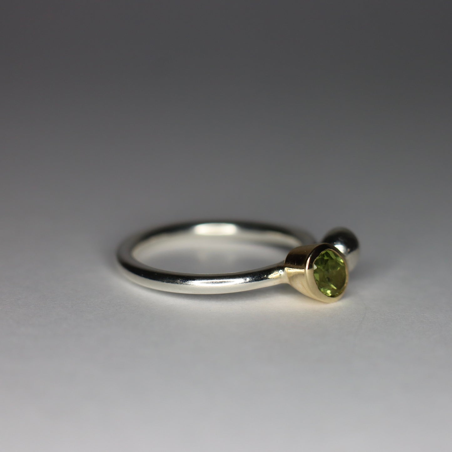 Peridot, Gold and Sterling Silver