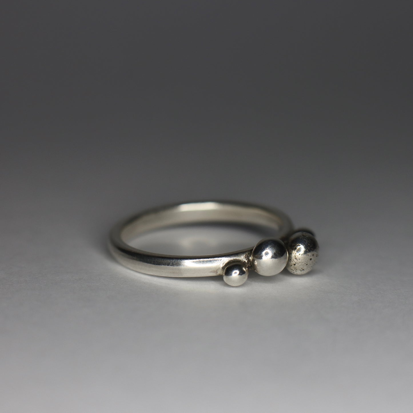 Recycled Silver Pebble Ring