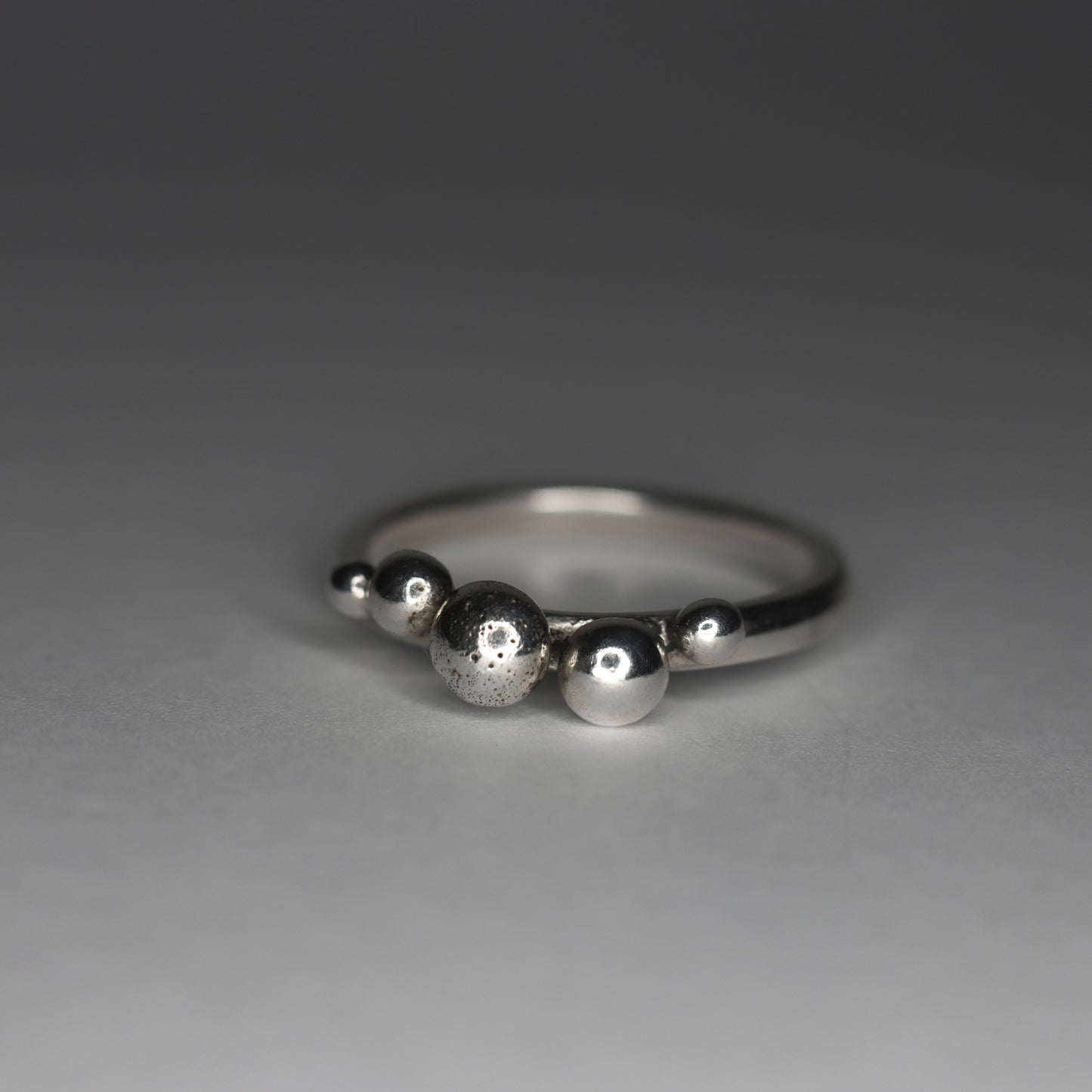 Recycled Silver Pebble Ring