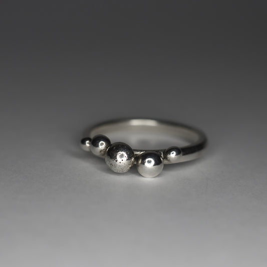 Recycled Silver Pebble Ring