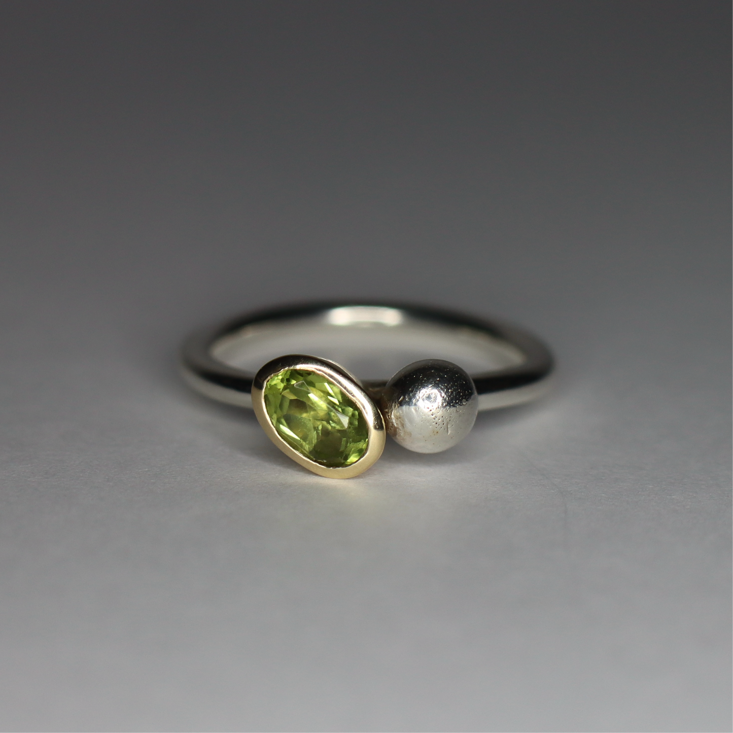 Peridot, Gold and Sterling Silver