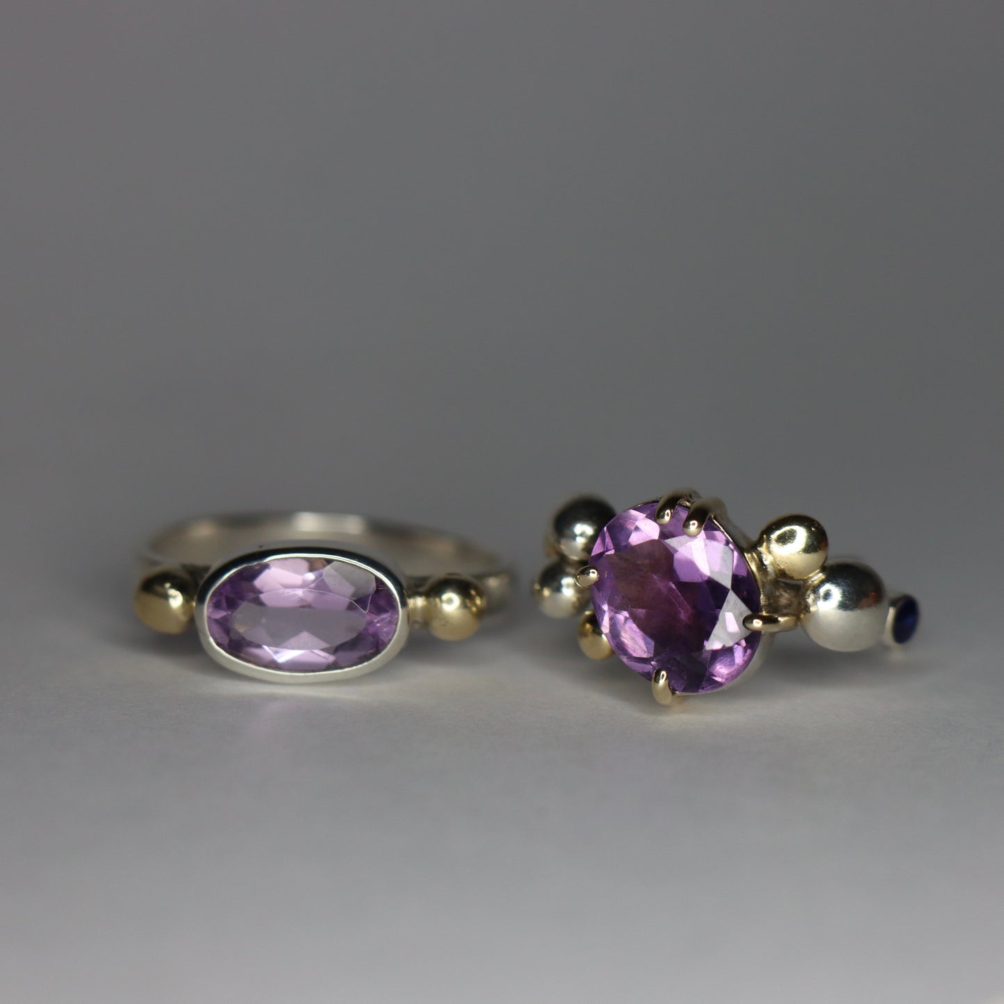 Light Amethyst, Gold and Sterling Silver