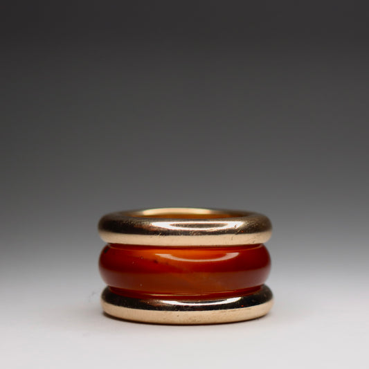 Carnelian And Gold Stacking Set