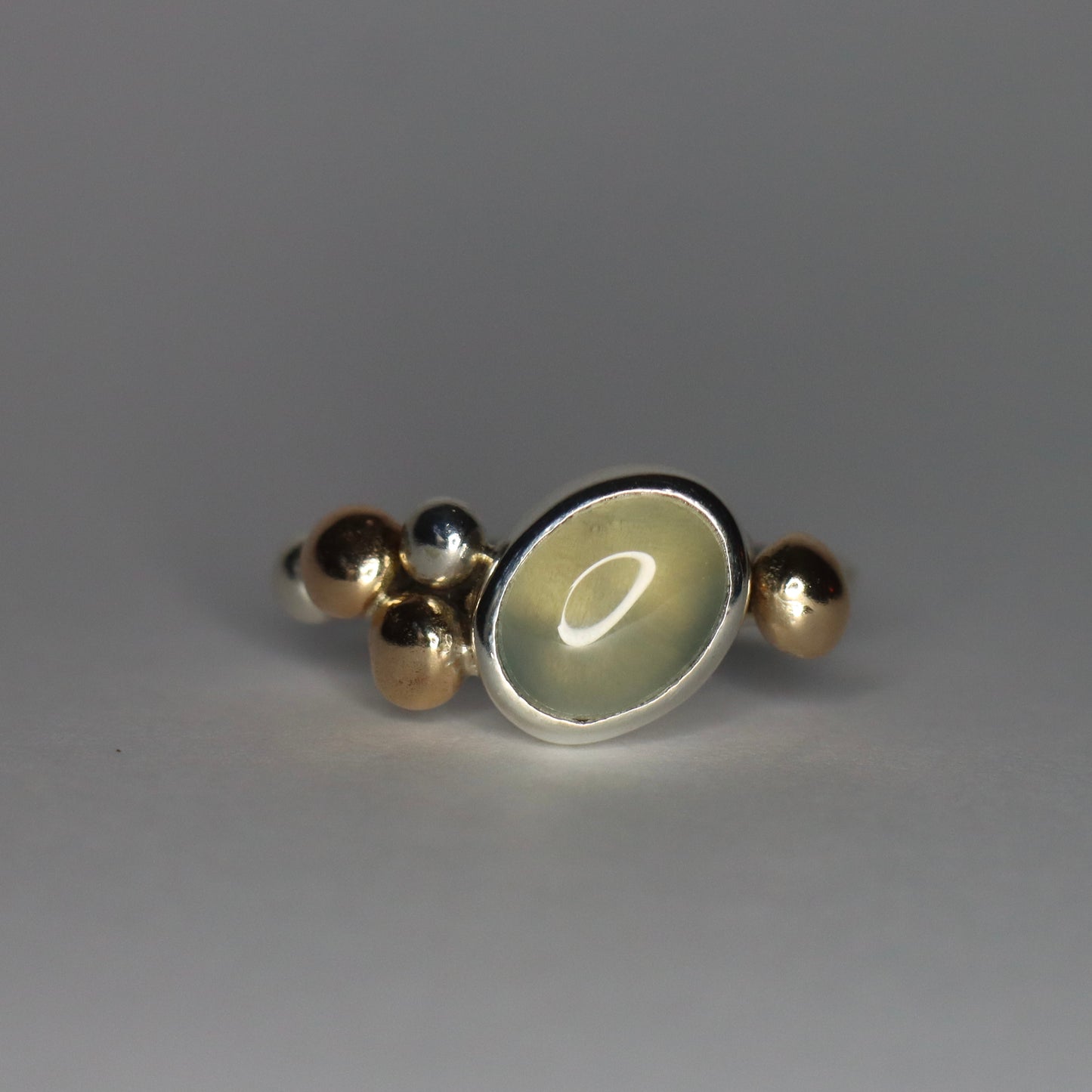 Chrysoberyl, Gold and Sterling Silver