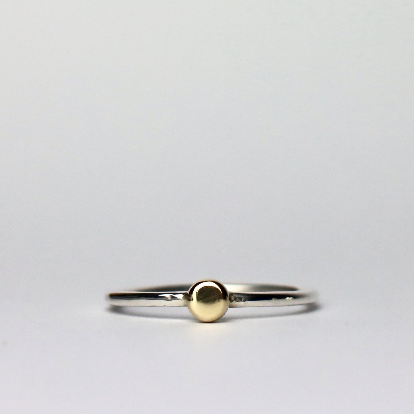 Silver and Brass Stacking Ring- Polished