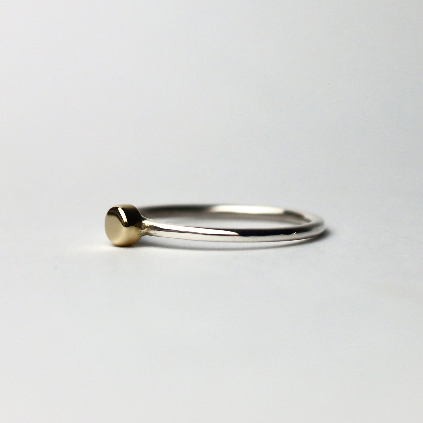 Silver and Brass Stacking Ring- Polished