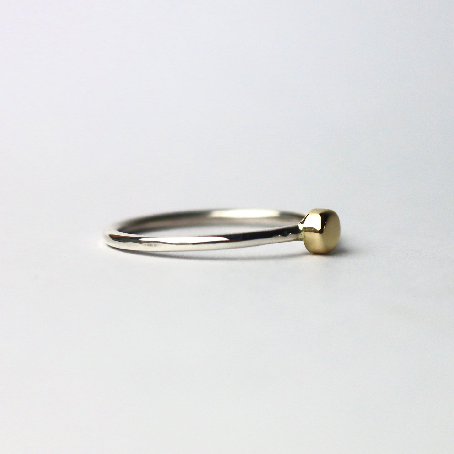 Silver and Brass Stacking Ring- Polished