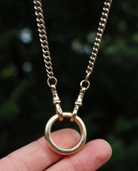 9ct Gold Pocket Watch Chain Necklace